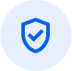 Icon illustrating data privacy and security measures, emphasizing protection and anonymity in the comparison.