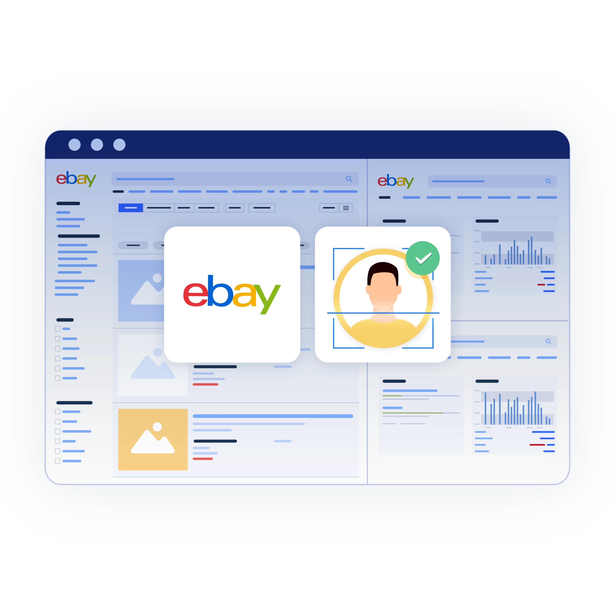 Image illustrating how Multilogin allows users to create and manage multiple eBay accounts seamlessly without the risk of bans.