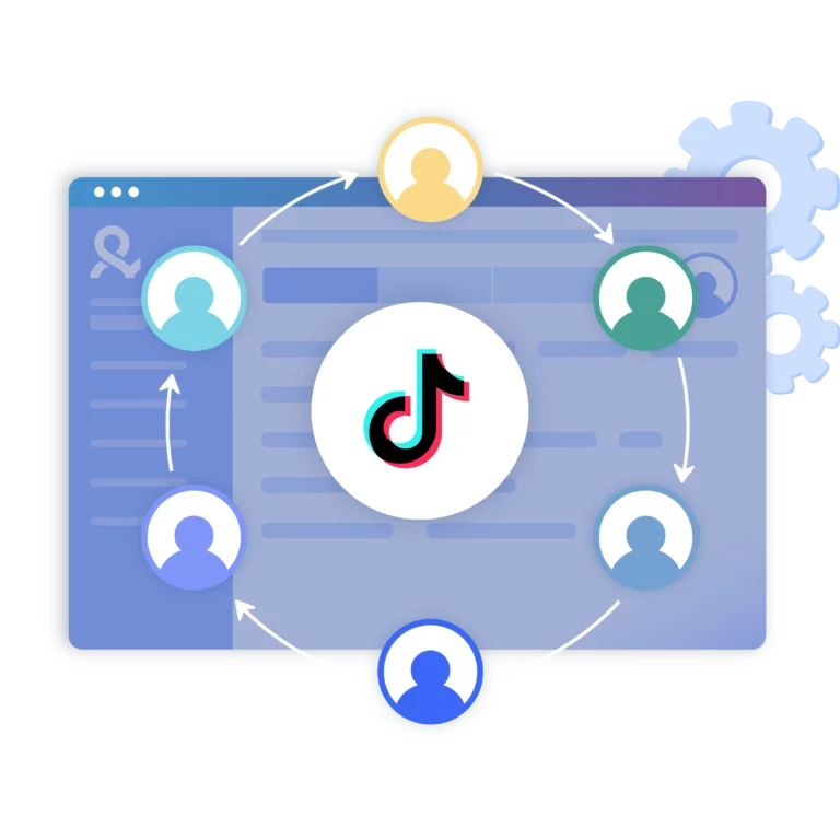 Image illustrating how to simplify collaboration by securely sharing TikTok accounts among team members with Multilogin.