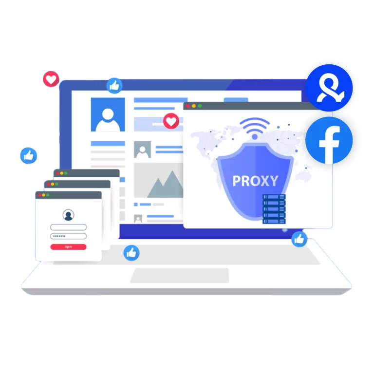 Facilidade de configuração com os proxies do Facebook prontos para uso do Multilogin.
