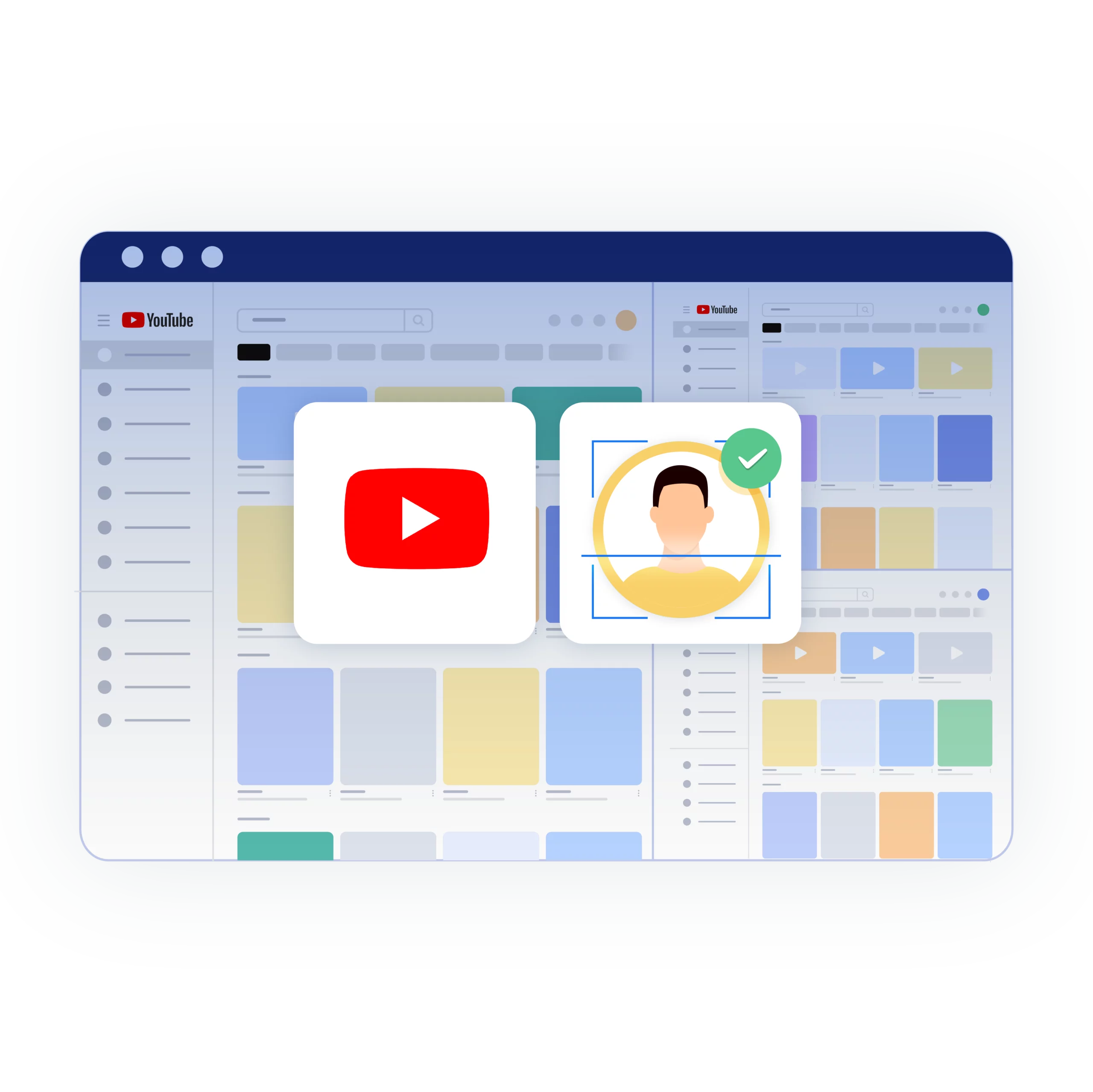 Image illustrating how Multilogin helps create multiple YouTube accounts safely, using unique proxies with genuine IPs to make each account appear as a real user.