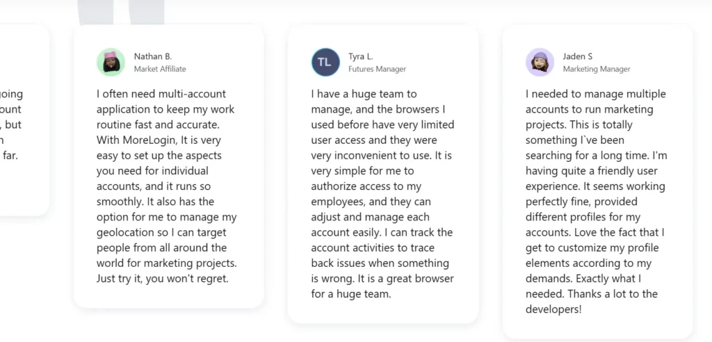 MoreLogin reviews