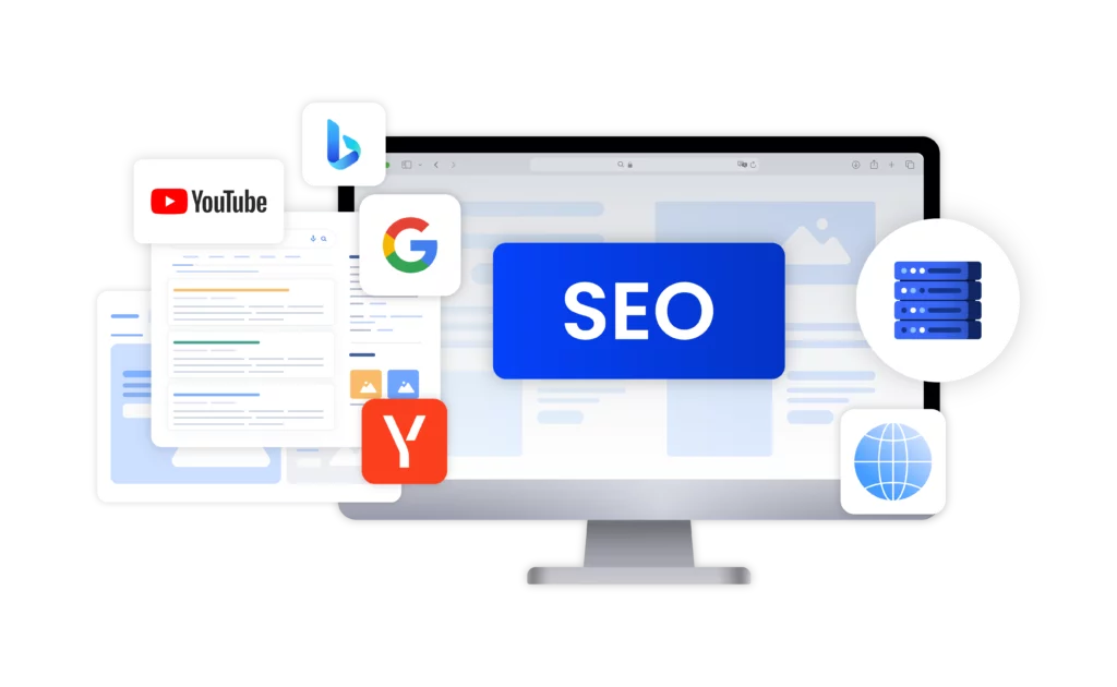 Image showcasing how residential proxies help extract large-scale SEO data securely and efficiently.