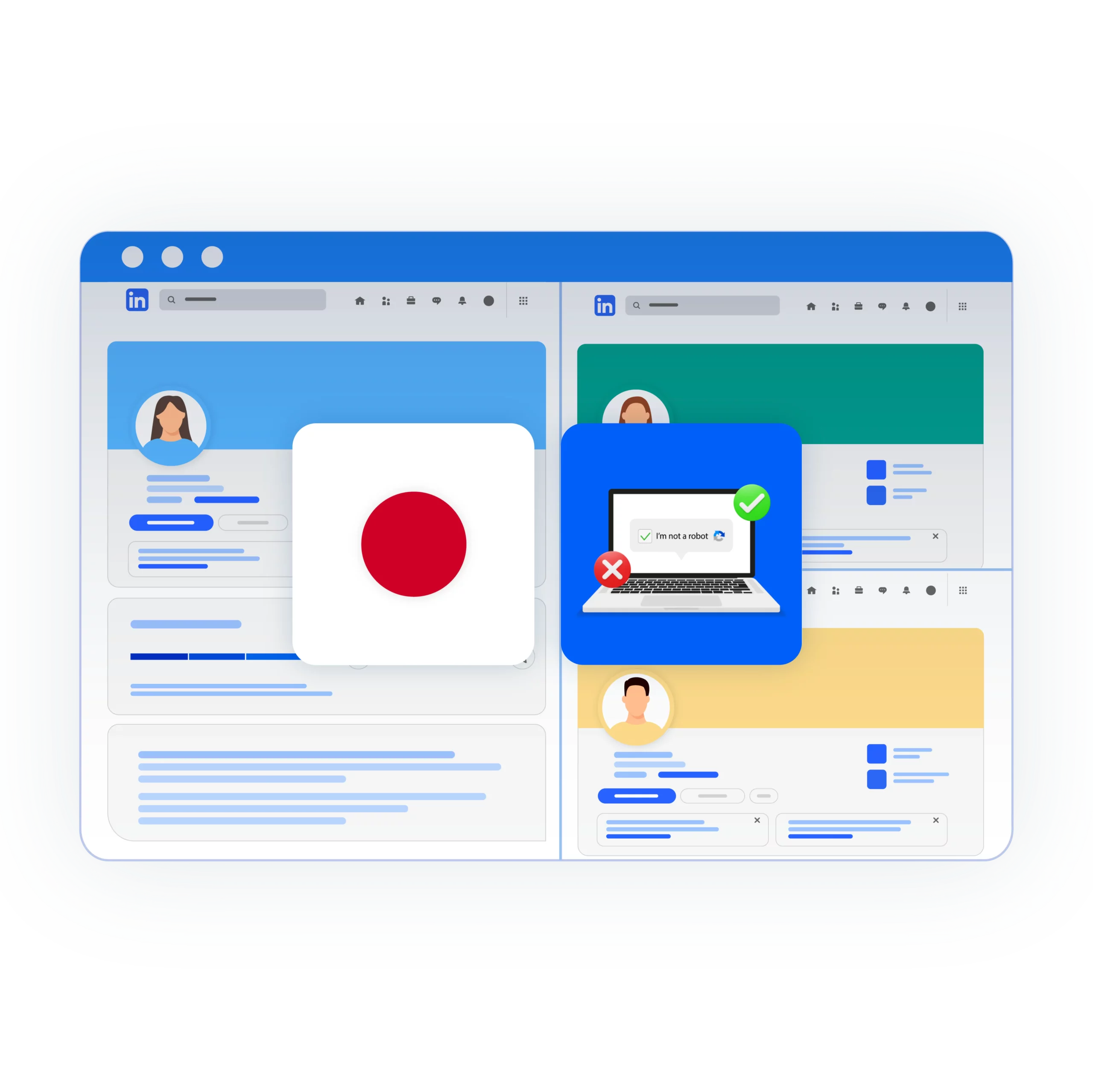 Navegador antidetecção com proxy do Japão integrado.