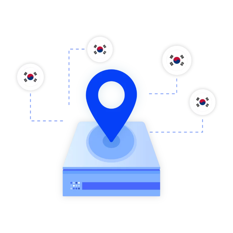 Image illustrating how Multilogin fully supports all types of proxies, including third-party proxies for Korea.