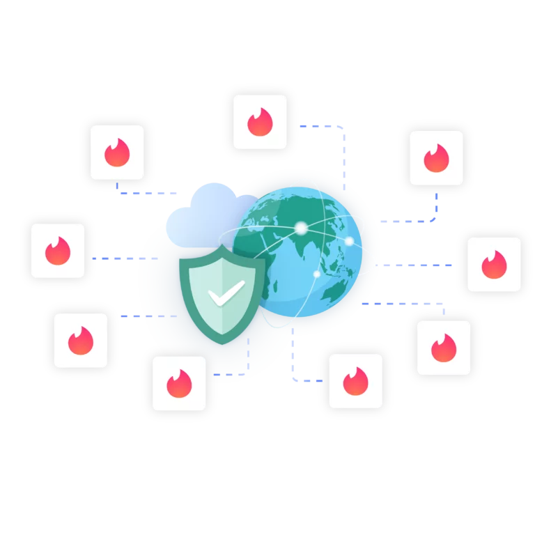 Illustration of running location-specific Tinder accounts with geo proxies using Multilogin for secure and undetectable access.