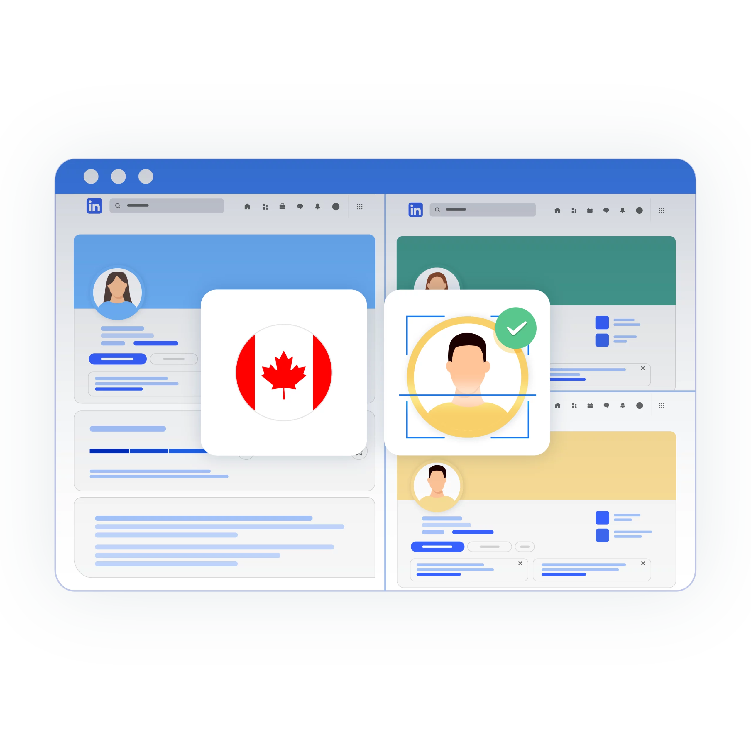 Image showcasing how Canada proxies & antidetect browser help securely sign in to multiple accounts.