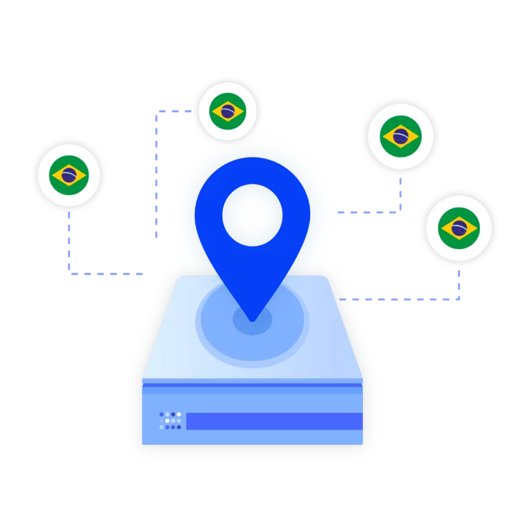 Image illustrating how Multilogin fully supports all types of proxies, including third-party proxies for Brazil.