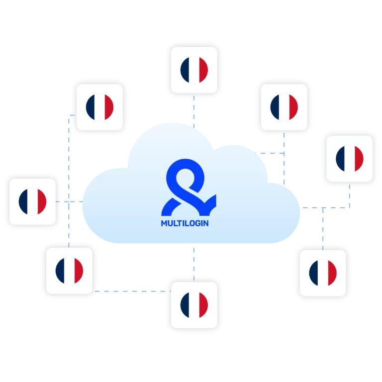 Image showing how to manage multiple accounts effortlessly with high-quality France IPs, offering 24-hour sessions.
