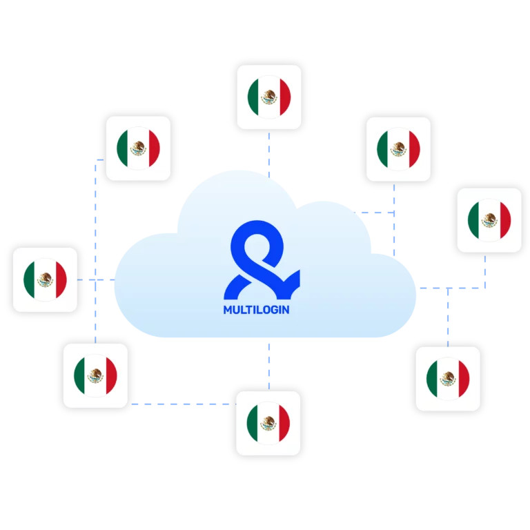 image illustrating the ability to manage multiple accounts with Multilogin's mexico proxy server