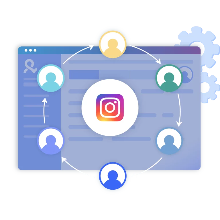 Image illustrating of multiple users using Instagram profiles on Multilogin, with bypassing anti-bot checks with ease.