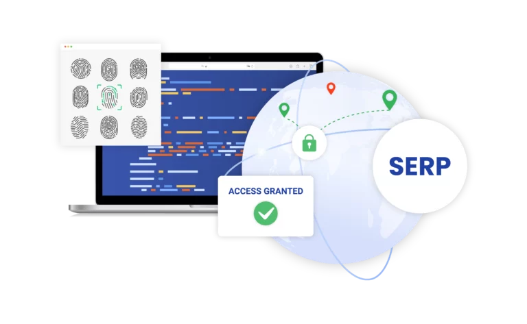 An illustration of overcoming geo-restrictions with SERP tracking proxies​
