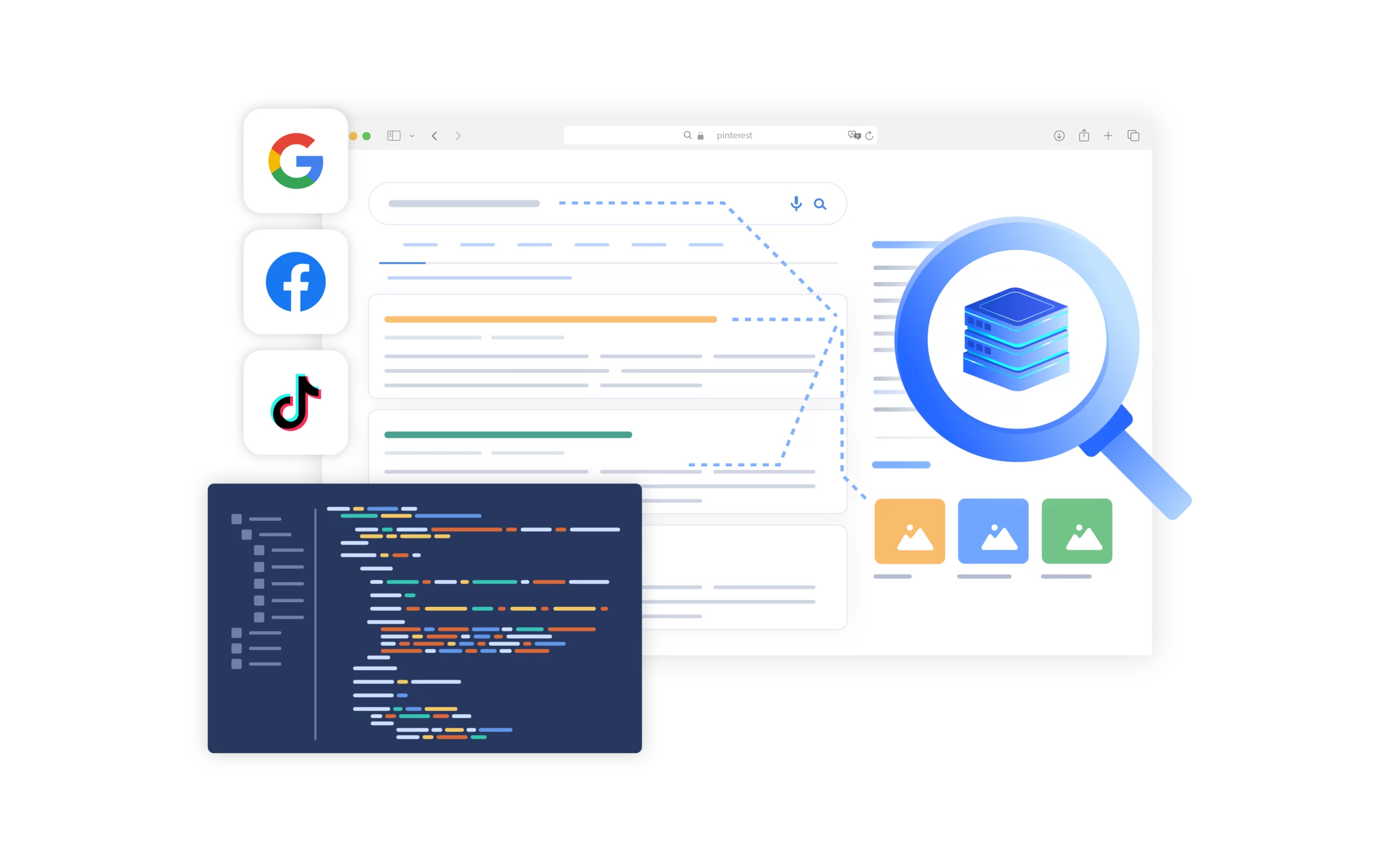 A visual of how to scrape with high-quality affiliate marketing proxy
