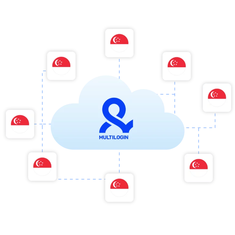 Image showing how Multilogin ensures smooth browsing with high-quality Singapore IPs, offering 24-hour sessions.