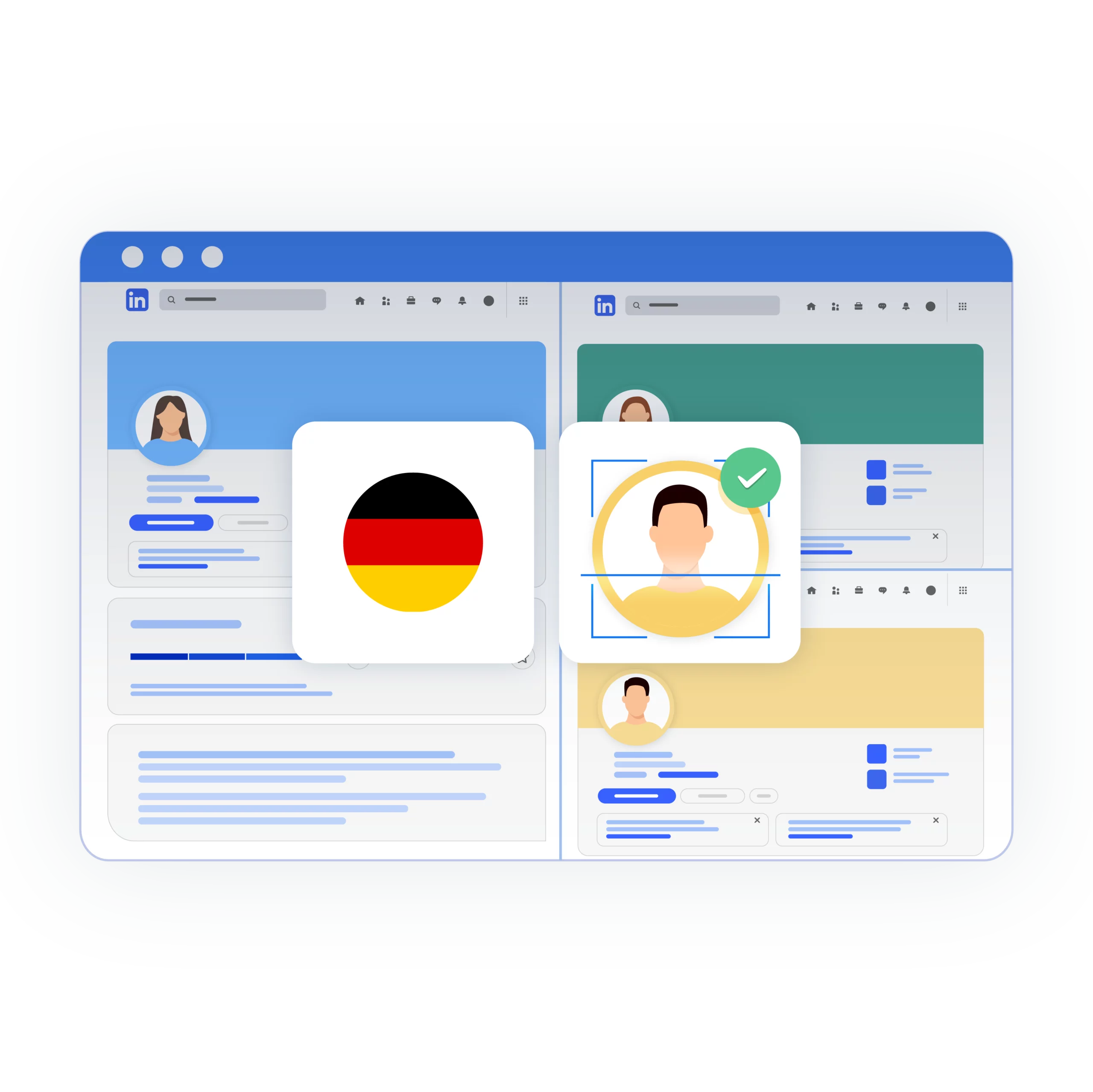 LinkedIn-аккаунты с немецкими прокси и подтверждением личности