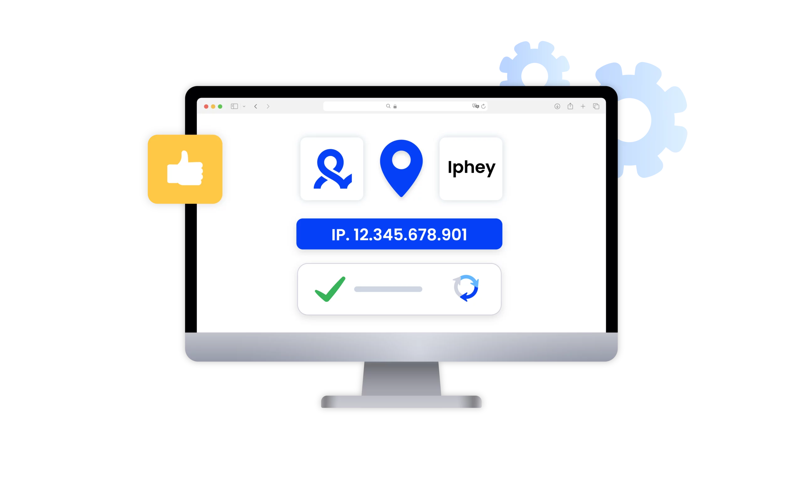 Iphey, Multilogin, and IP icons showcasing proxy optimization for enhanced privacy