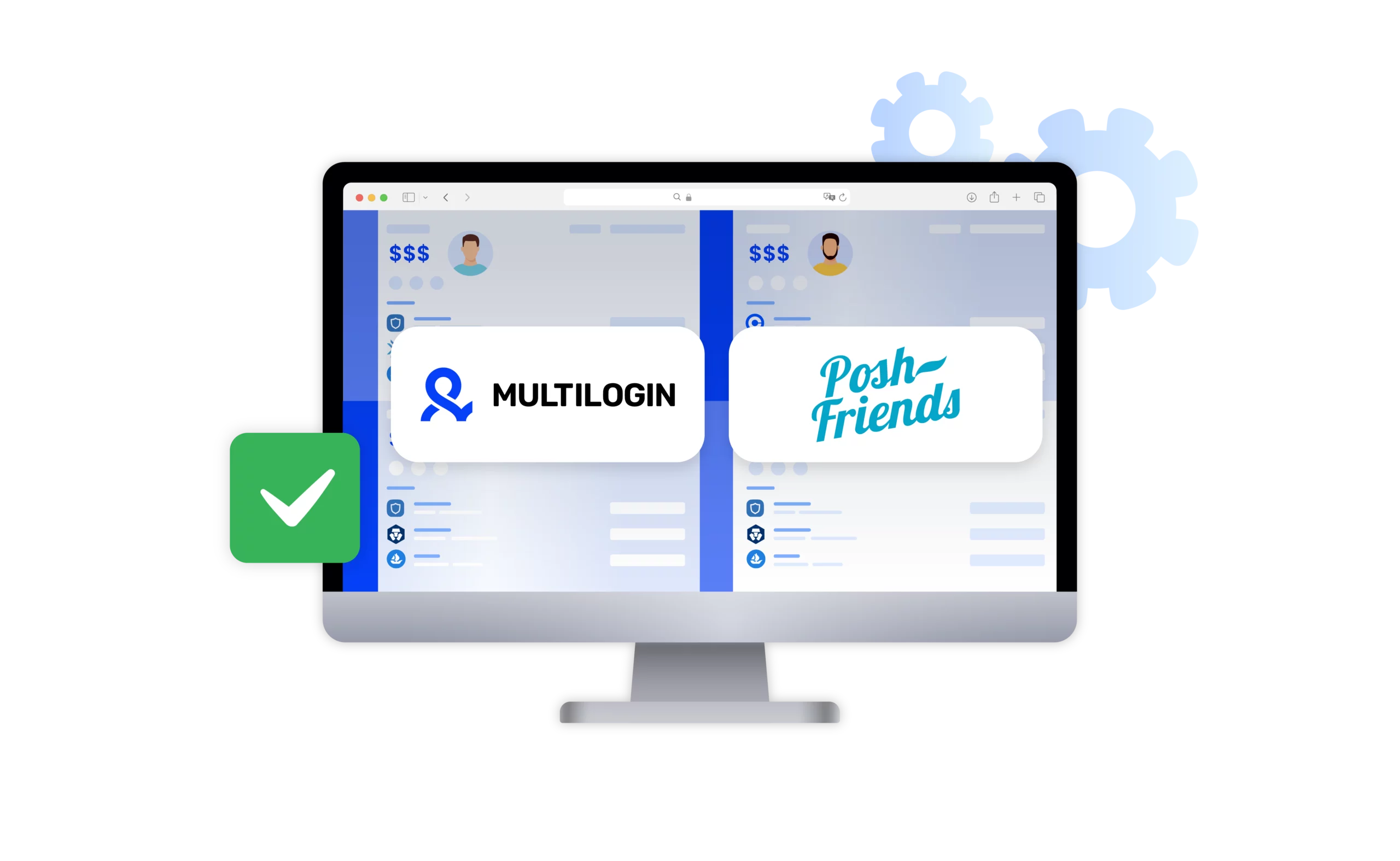 Monitoring campaigns easily by Poshfriends login and Multilogin