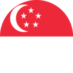 Round icon of the Singapore flag, representing DICloak's country of origin.