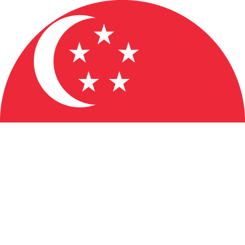 Round icon of the Singapore flag, representing DICloak's country of origin.