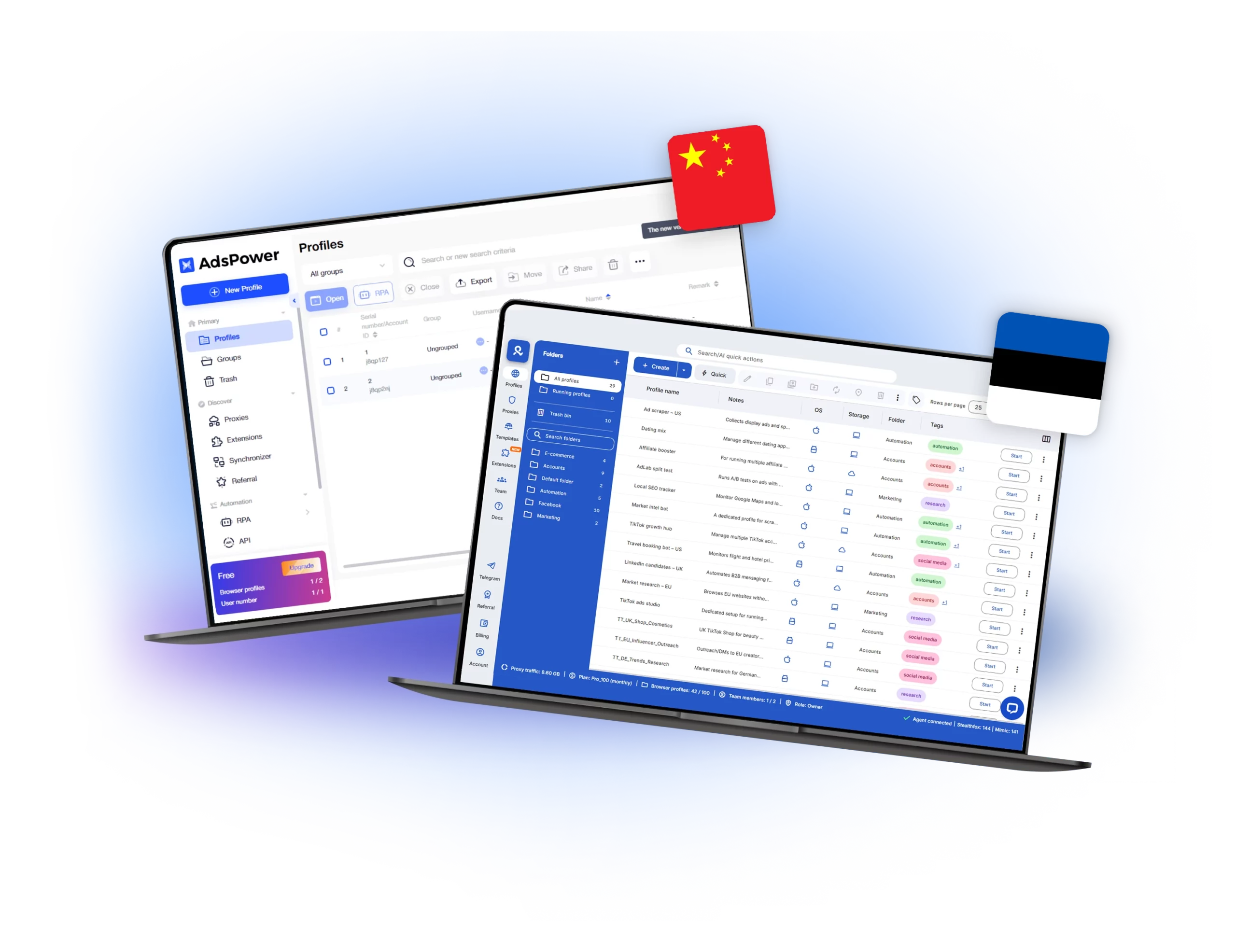 Adspower vs Multilogin comparison of antidetect browsers