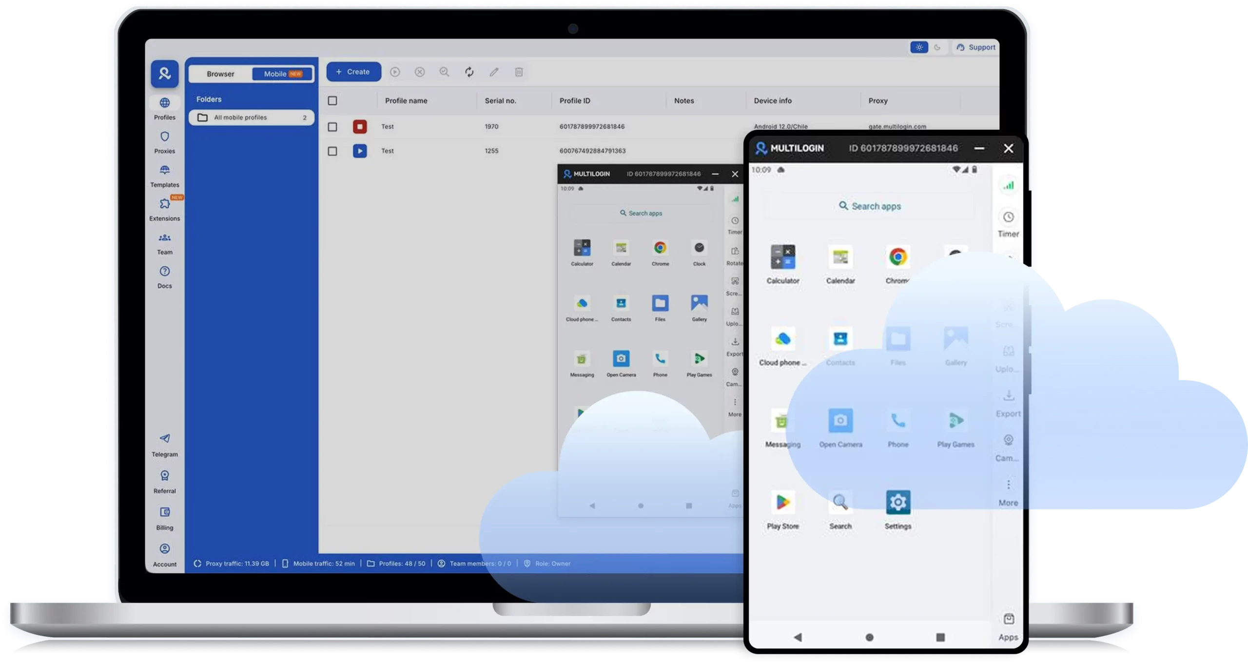 Mobile antidetect browser