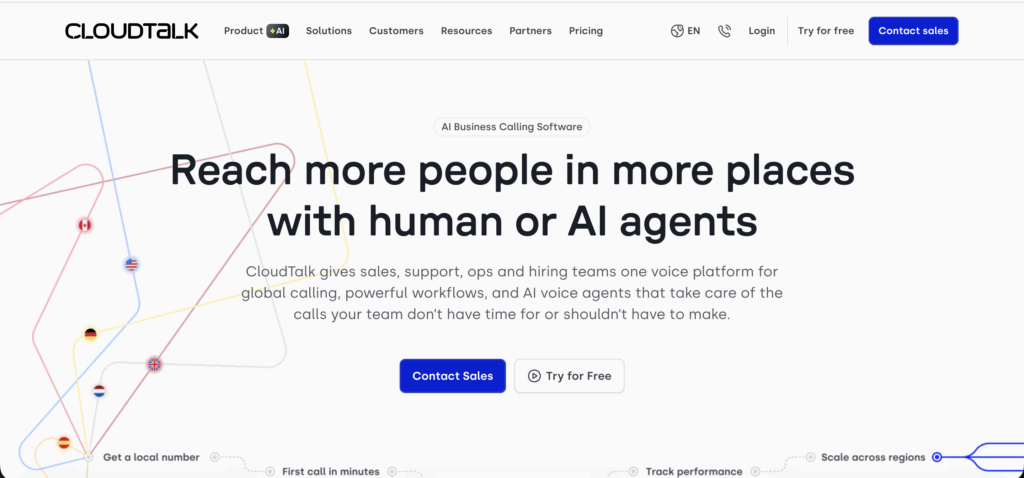 CloudTalk homepage