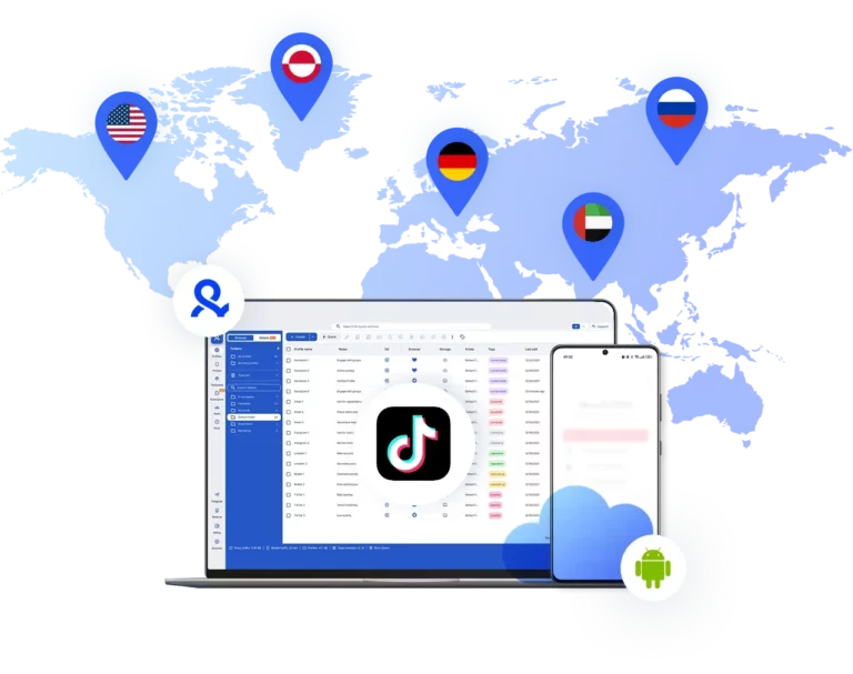 Access global TikTok accounts from one location using Multilogin.