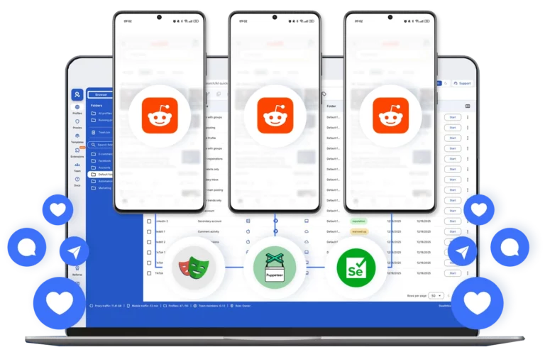 Reddit automation on Multilogin
