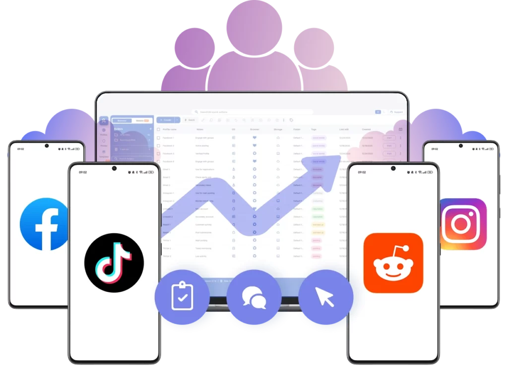 Work efficiently and securely as a team using Multilogin cloud phones.
