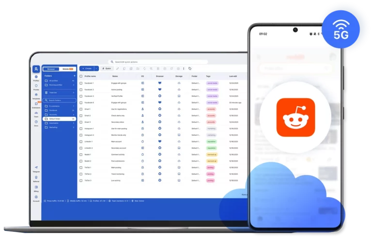 Create and manage multiple Reddit accounts