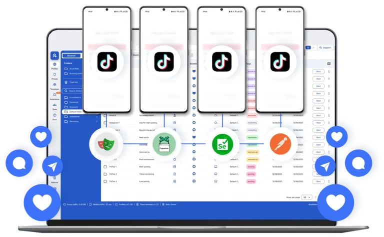 Automate TikTok actions