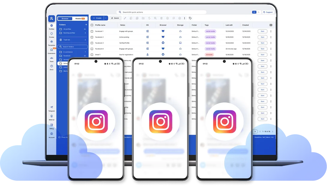 Handle all Instagram accounts from one dashboard