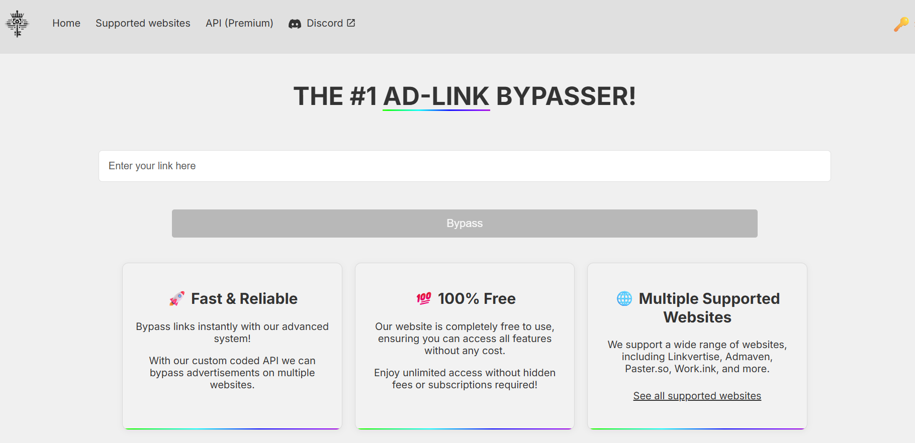 Công cụ bypass Linkvertise Bypass.vip