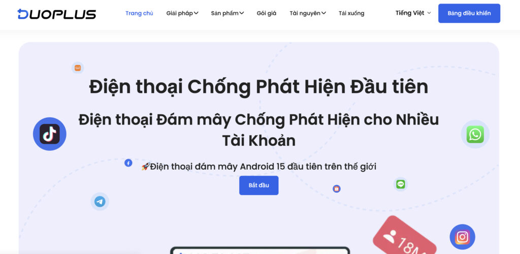 douplus cloud phone điện thoại đám mây