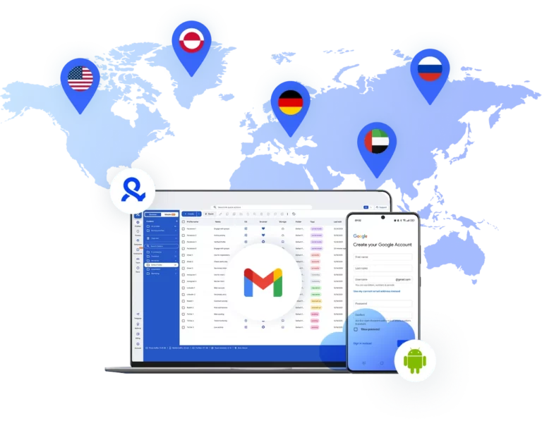 Run Gmail accounts from the location you choose
