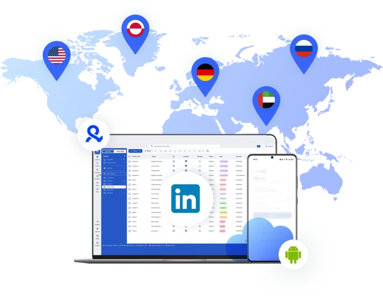 Run LinkedIn accounts from the location you choose