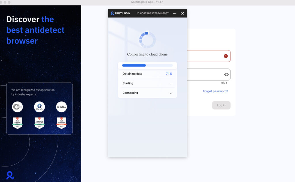 thiết lập điện thoại đám mây với multilogin cloud phone