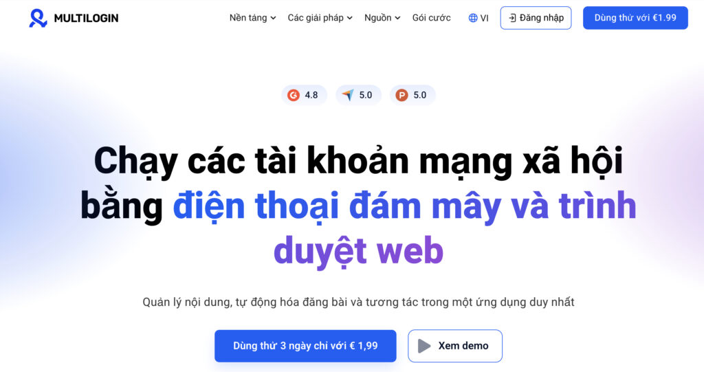 multilogin cloud phone điện thoại đám mây