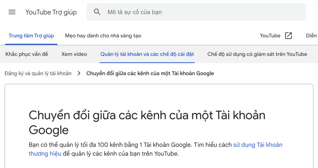 tạo nhiều tài khoản youtube, tạo thêm tài khoản youtube