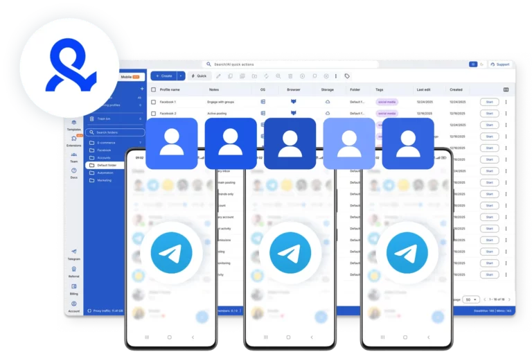 Telegram on cloud phone with genuine mobile fingerprint