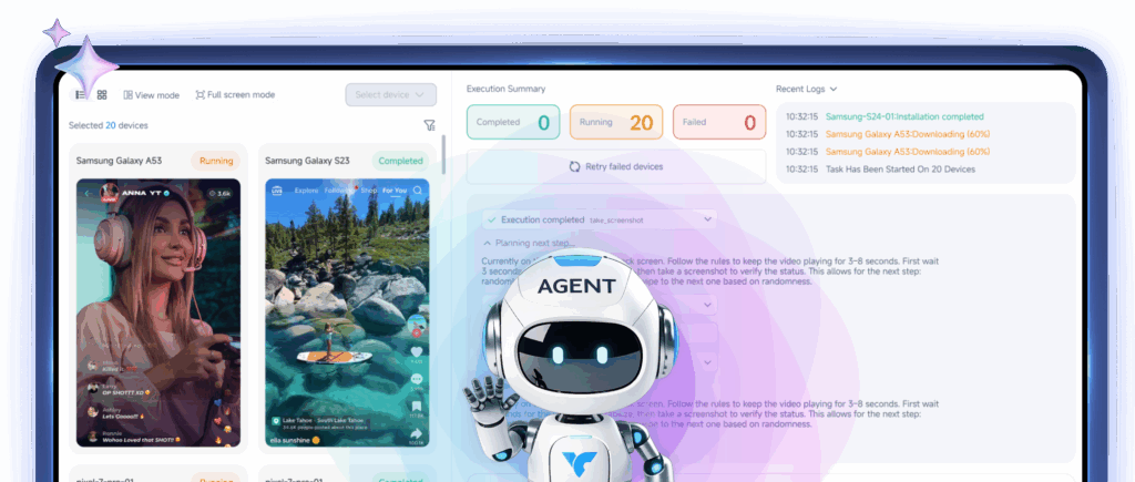 VMOS Cloud platform interface displaying cloud Android instances