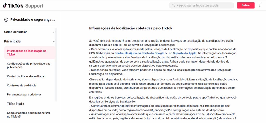 Suporte ao TikTok